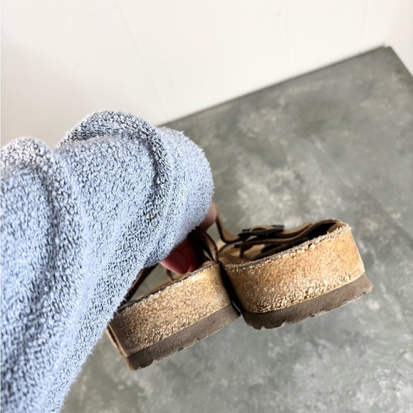 Naot santa barbara camel tan nubuck slip on buckle slide sandals size 9 - Picture 6 of 6